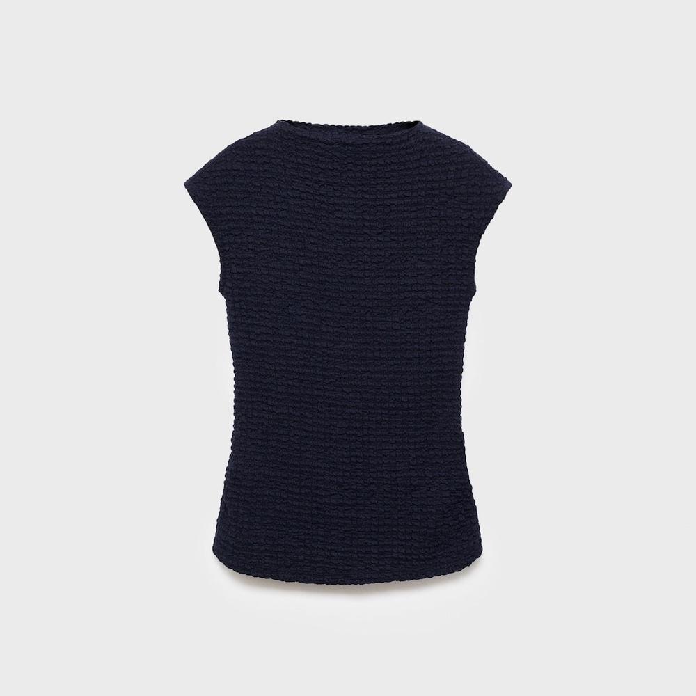 MANGO - Crêpe cotton maternity top navy - M - Woman